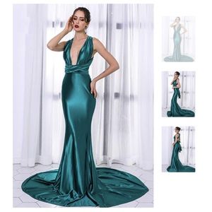 🆕 (S) EMERALD GREEN MULTI-WAY MAXI PROM DRESS